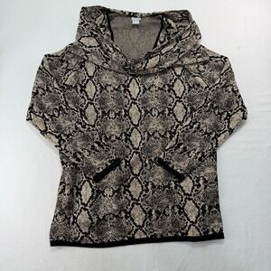 Chicos 4 XXL Women's Longsleeve Dressy Blouse Business Sparkle Pattern